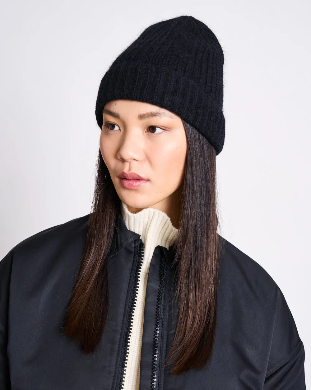 WOOLY KNIT BEANIE BJON BLACK sold by JAN 'N JUNE