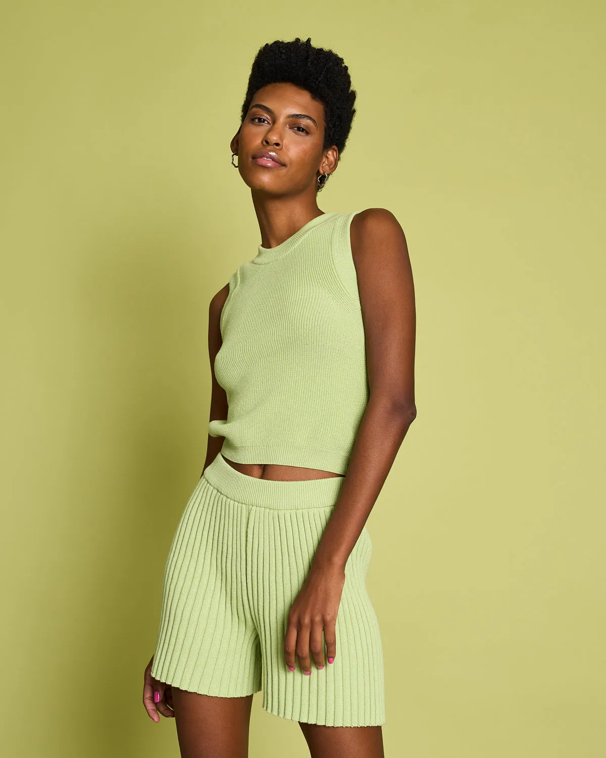 KNIT SHORTS IDOIA MATCHA sold by JAN 'N JUNE product image thumbnail 4