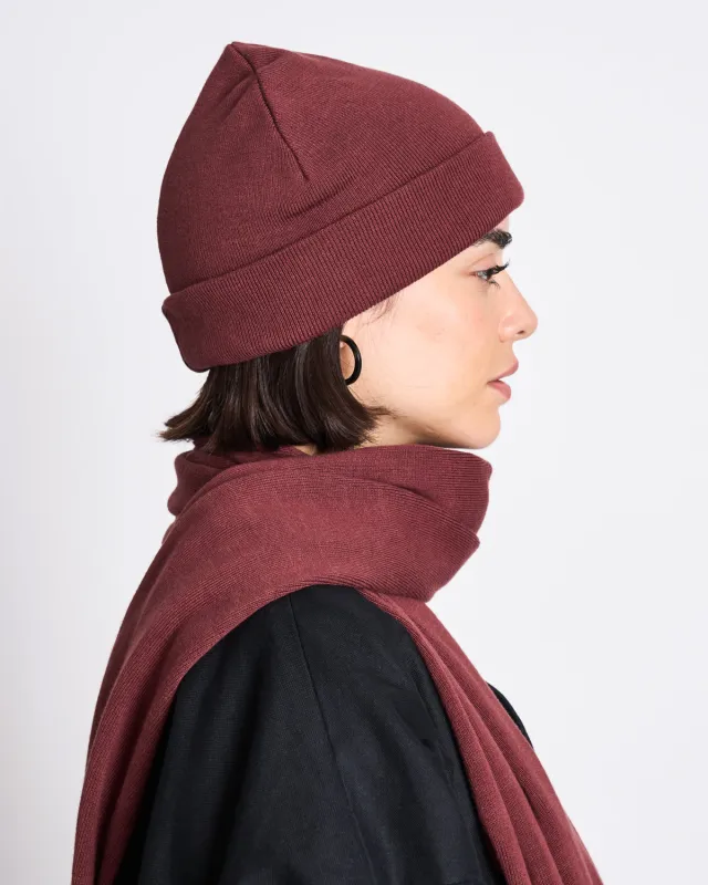 KNIT BEANIE BROOKLYN INTENSE RUST GOTS sold by JAN 'N JUNE