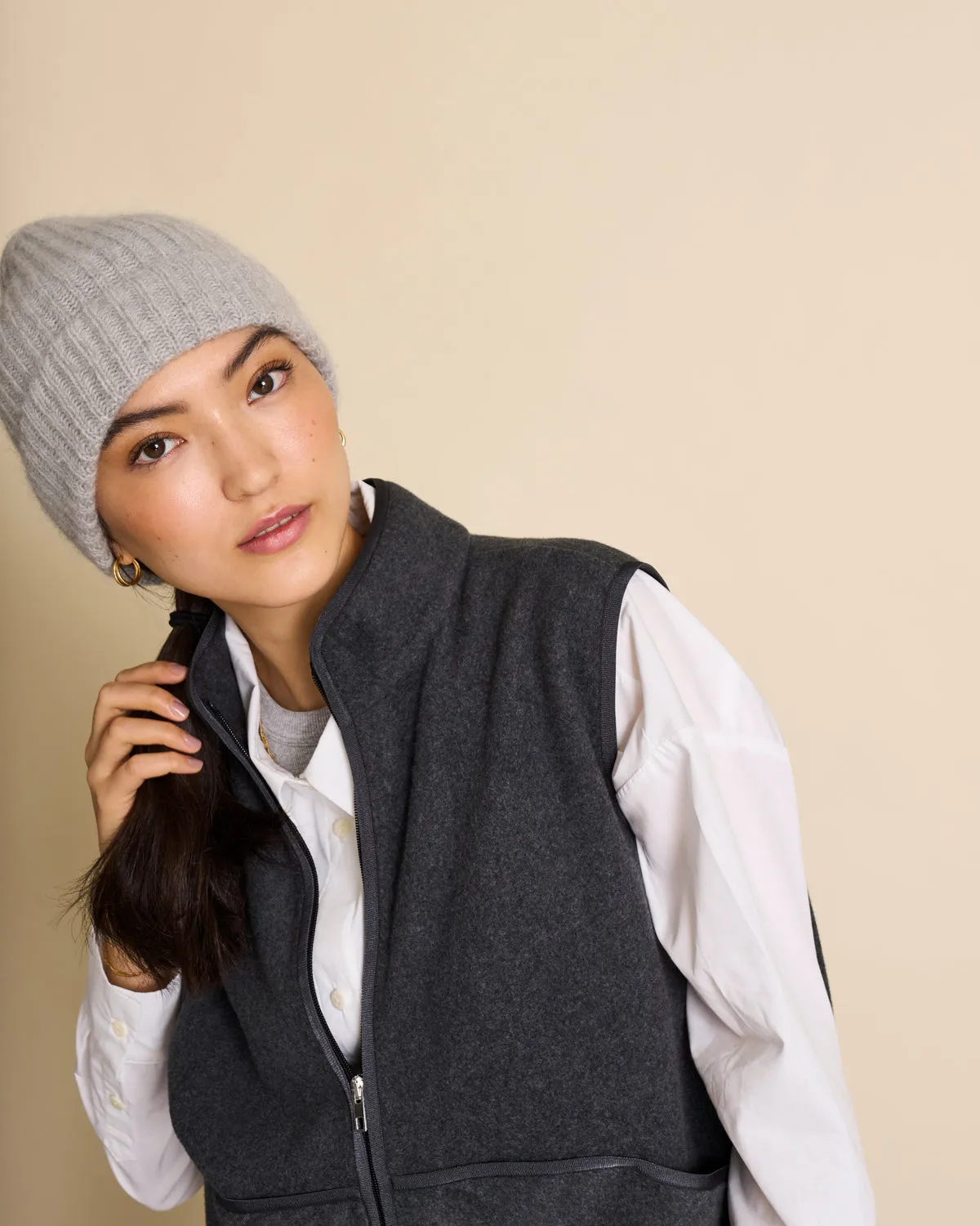 WOOLY KNIT BEANIE BJON LIGHT GREY sold by JAN 'N JUNE product image thumbnail 3