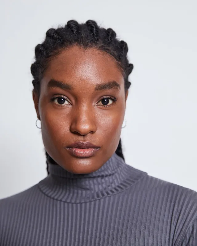 TENCEL™ LYOCELL TURTLENECK MIO DARK GREY sold by JAN 'N JUNE