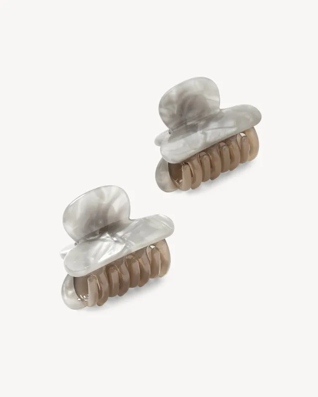 MINI HEIRLOOM CLIP GREY SHELL sold by JAN 'N JUNE