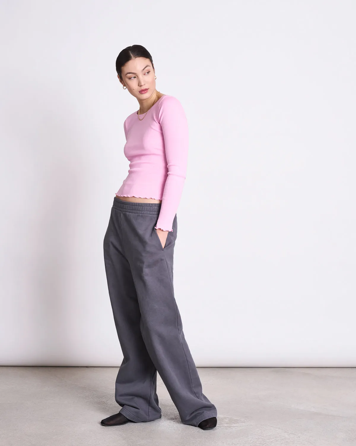 MINIRIB LONGSLEEVE AVERSA BONBON PINK GOTS sold by JAN 'N JUNE product image thumbnail 2