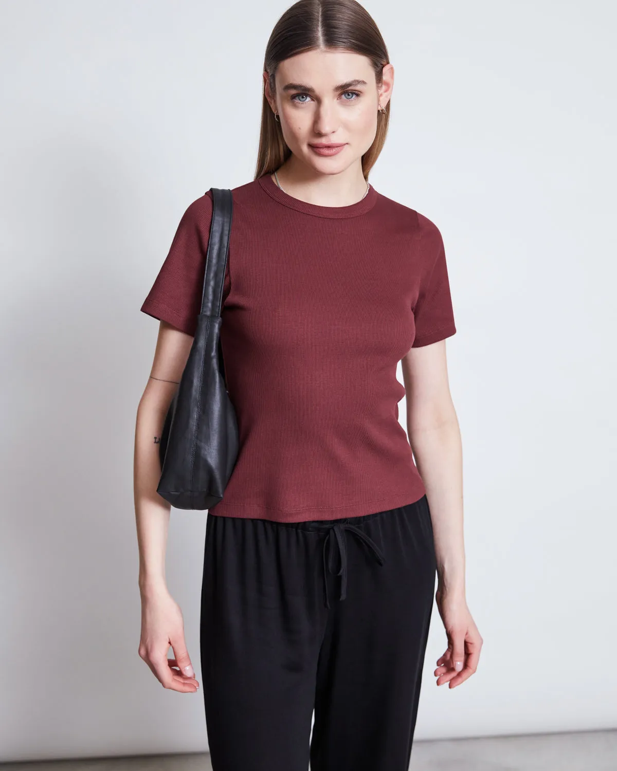 RIB T-SHIRT NILE INTENSE RUST GOTS sold by JAN 'N JUNE product image thumbnail 3