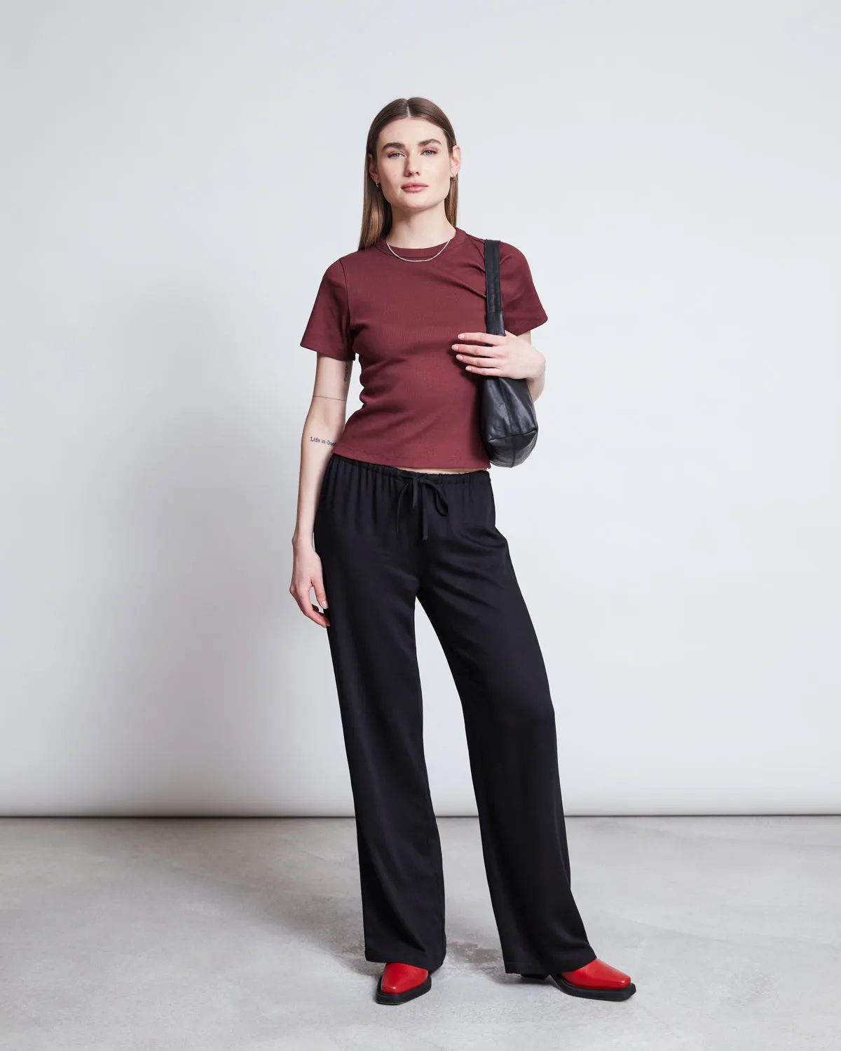 RIB T-SHIRT NILE INTENSE RUST GOTS sold by JAN 'N JUNE product image thumbnail 2