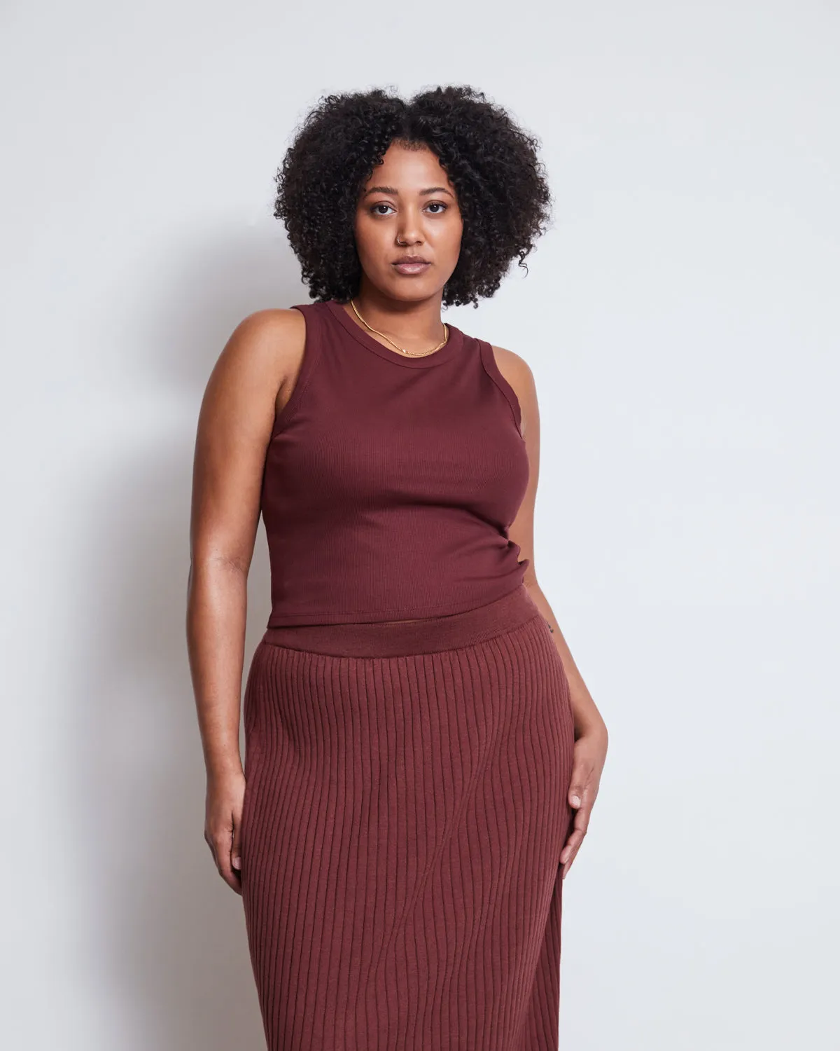 ORGANIC COTTON TANK TOP PORTO INTENSE RUST GOTS sold by JAN 'N JUNE