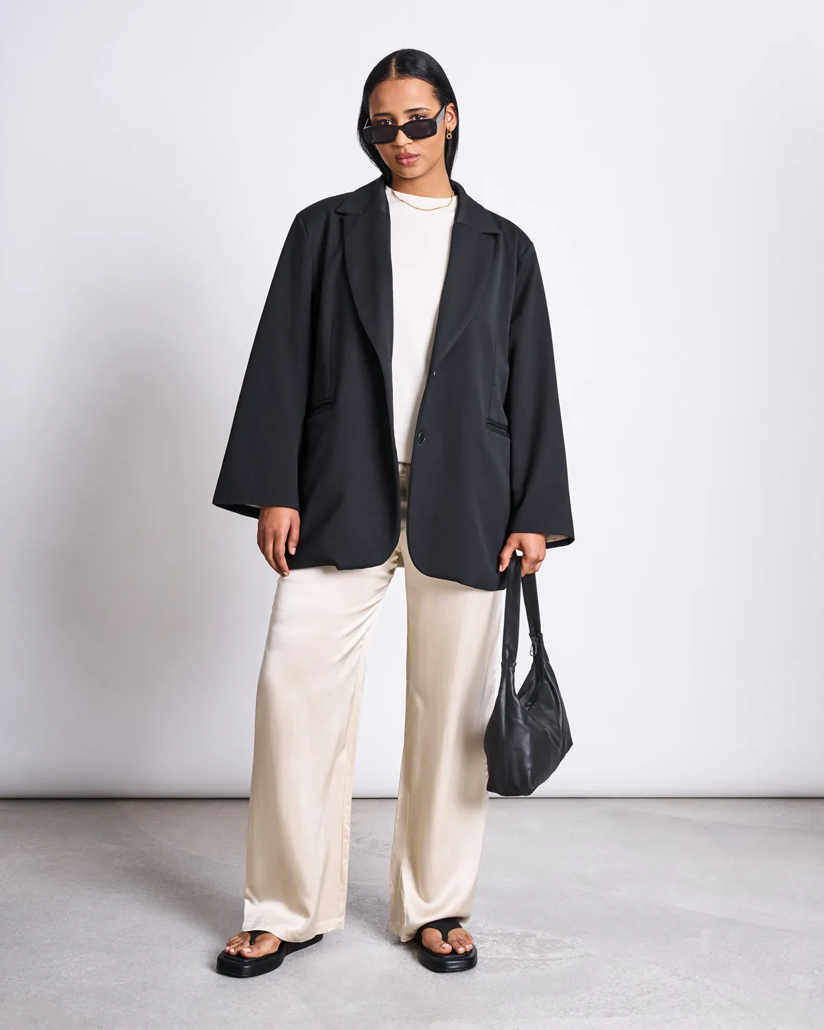 LOOSE SILKY PANTS FRIS IVORY sold by JAN 'N JUNE product image thumbnail 3