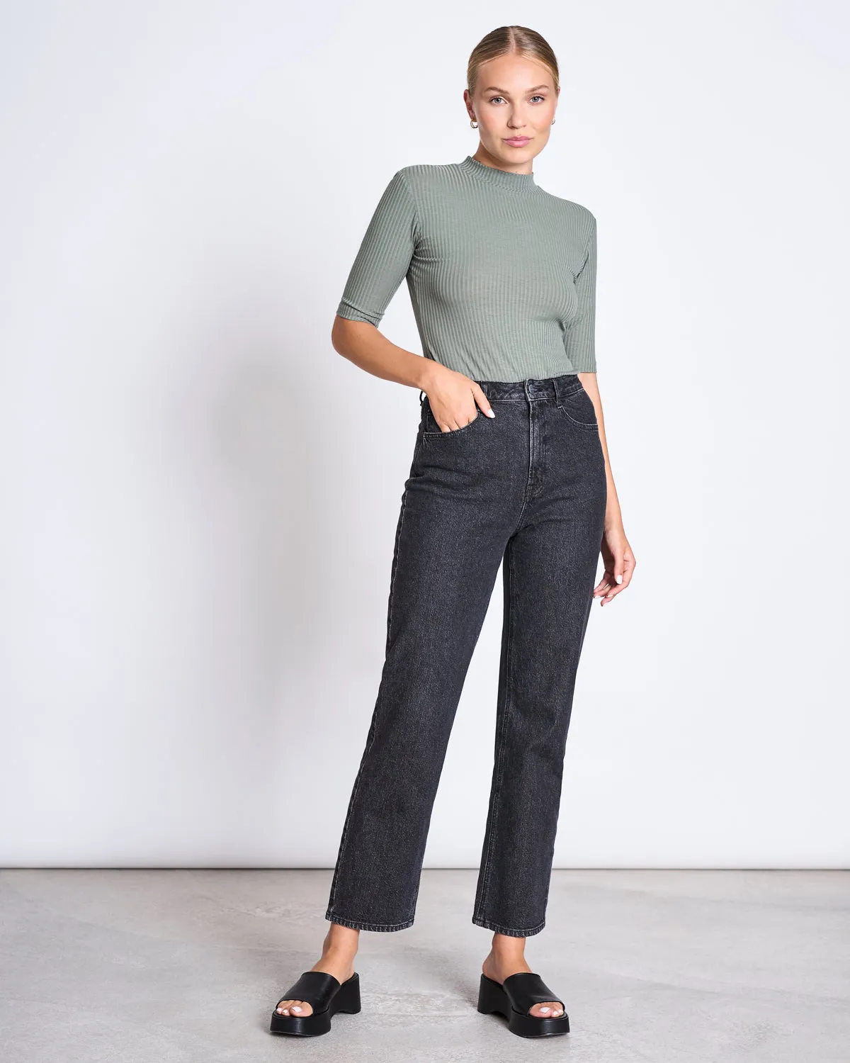 TENCEL™ LYOCELL RIB T-SHIRT NINA SEA SPRAY sold by JAN 'N JUNE product image thumbnail 3