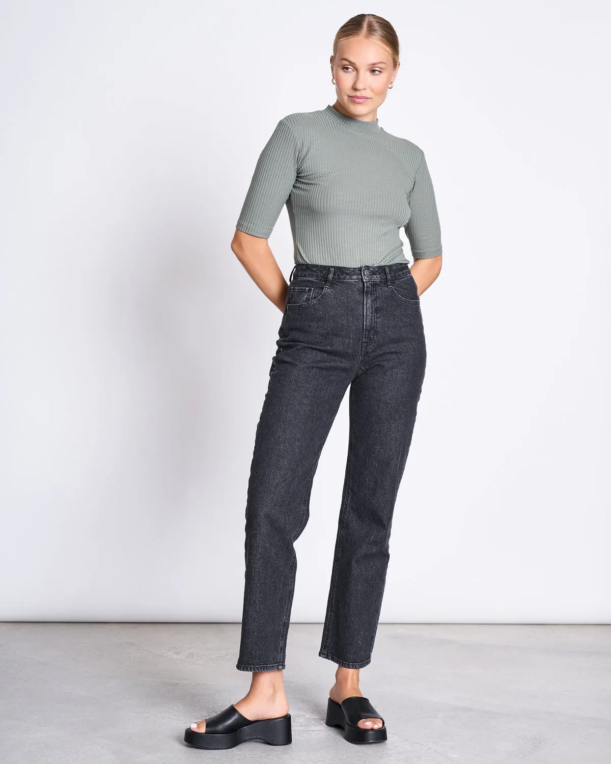 TENCEL™ LYOCELL RIB T-SHIRT NINA SEA SPRAY sold by JAN 'N JUNE product image thumbnail 2