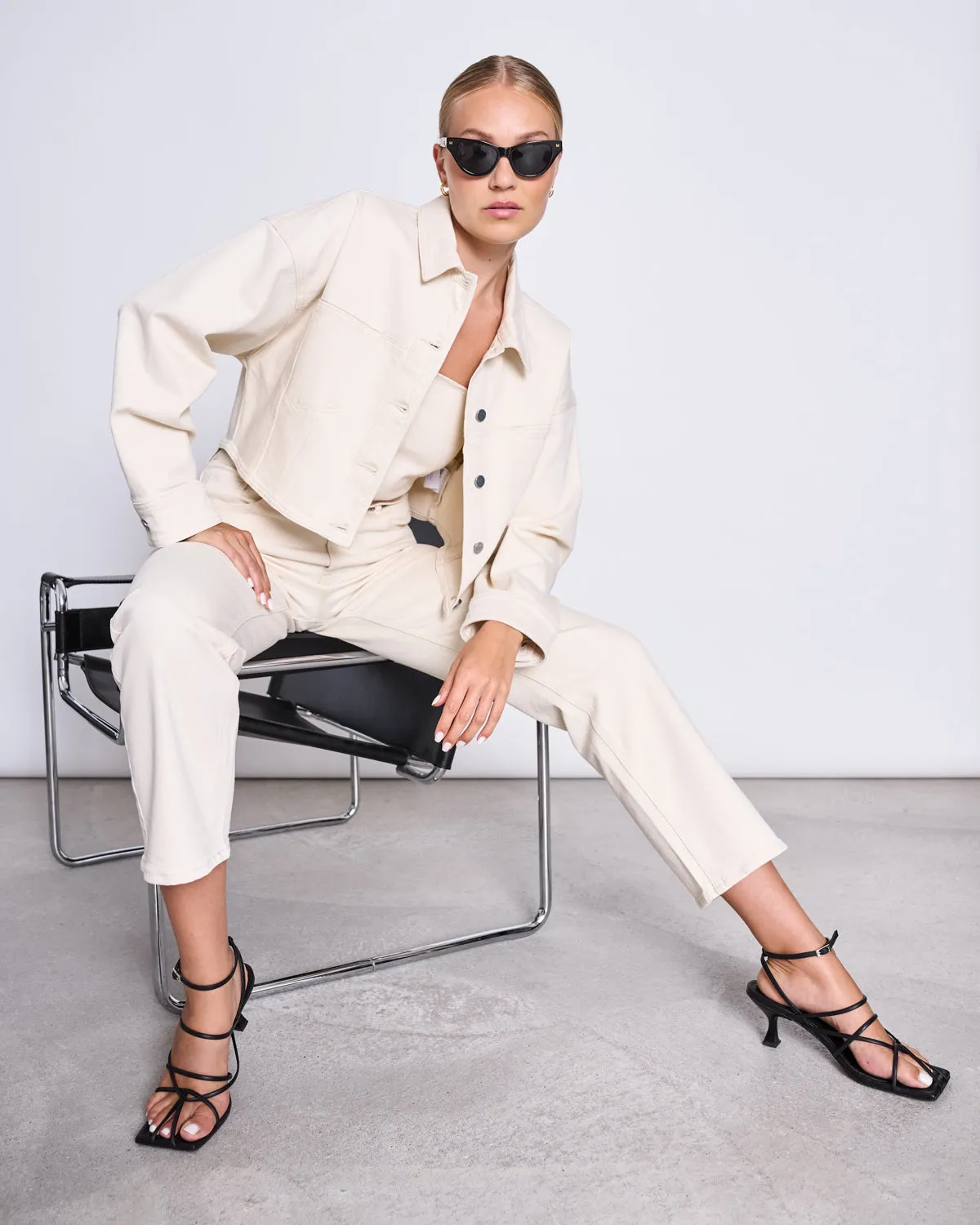 STRAIGHT LEG JEANS ALBA ECRU sold by JAN 'N JUNE product image thumbnail 5