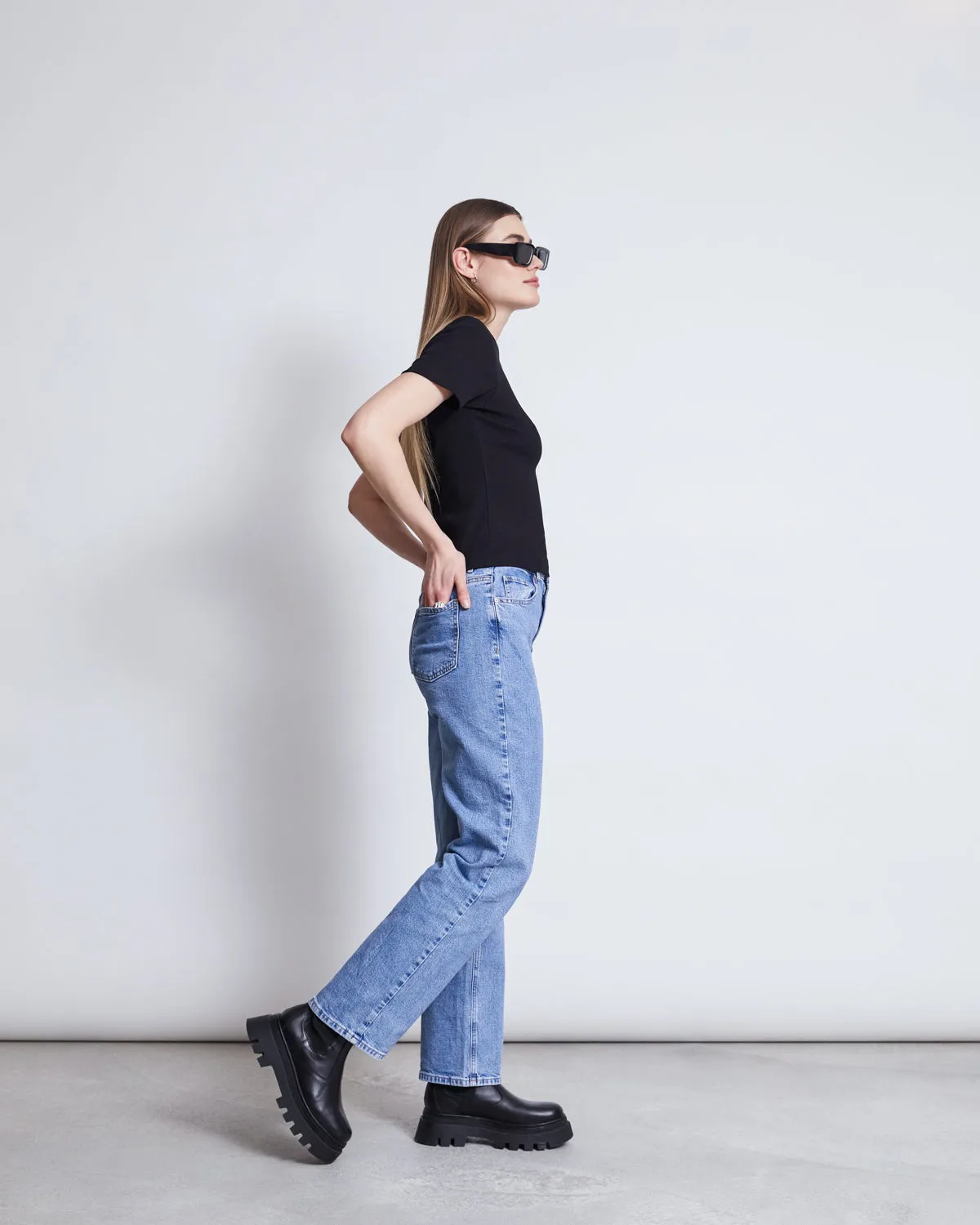 RIB T-SHIRT NILE BLACK GOTS sold by JAN 'N JUNE product image thumbnail 3