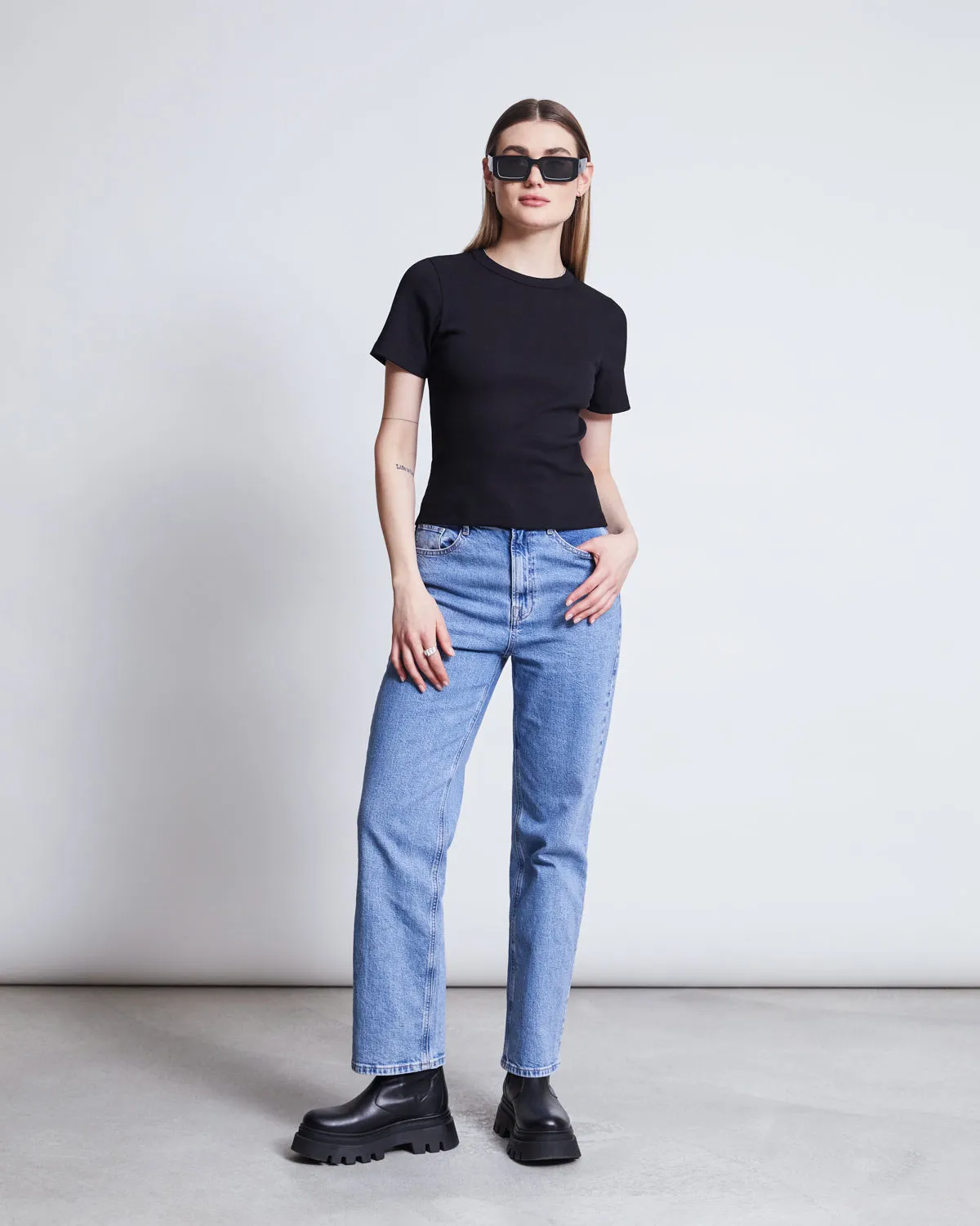 RIB T-SHIRT NILE BLACK GOTS sold by JAN 'N JUNE product image thumbnail 2