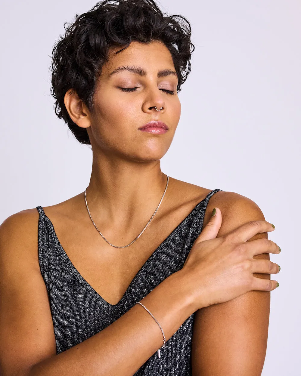 DEAR DARLING BERLIN FINE VENETIAN NECKLACE SILVER sold by JAN 'N JUNE product image thumbnail 3