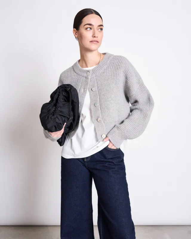 WOOLY CARDIGAN BENI LIGHT GREY made by JAN 'N JUNE