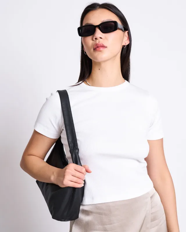 RIB T-SHIRT NILE WHITE GOTS sold by JAN 'N JUNE