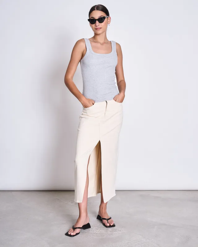 RIB TOP TALLI LIGHT GREY GOTS sold by JAN 'N JUNE