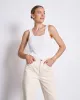 RIB TOP TALLI WHITE GOTS sold by JAN 'N JUNE