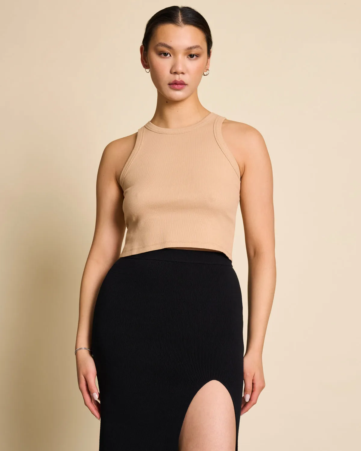 ORGANIC COTTON TANK TOP PORTO CAMEL GOTS sold by JAN 'N JUNE product image thumbnail 4