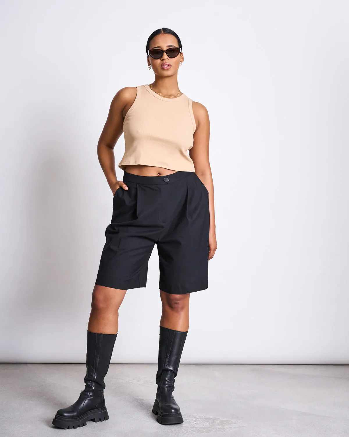 ORGANIC COTTON TANK TOP PORTO CAMEL GOTS sold by JAN 'N JUNE