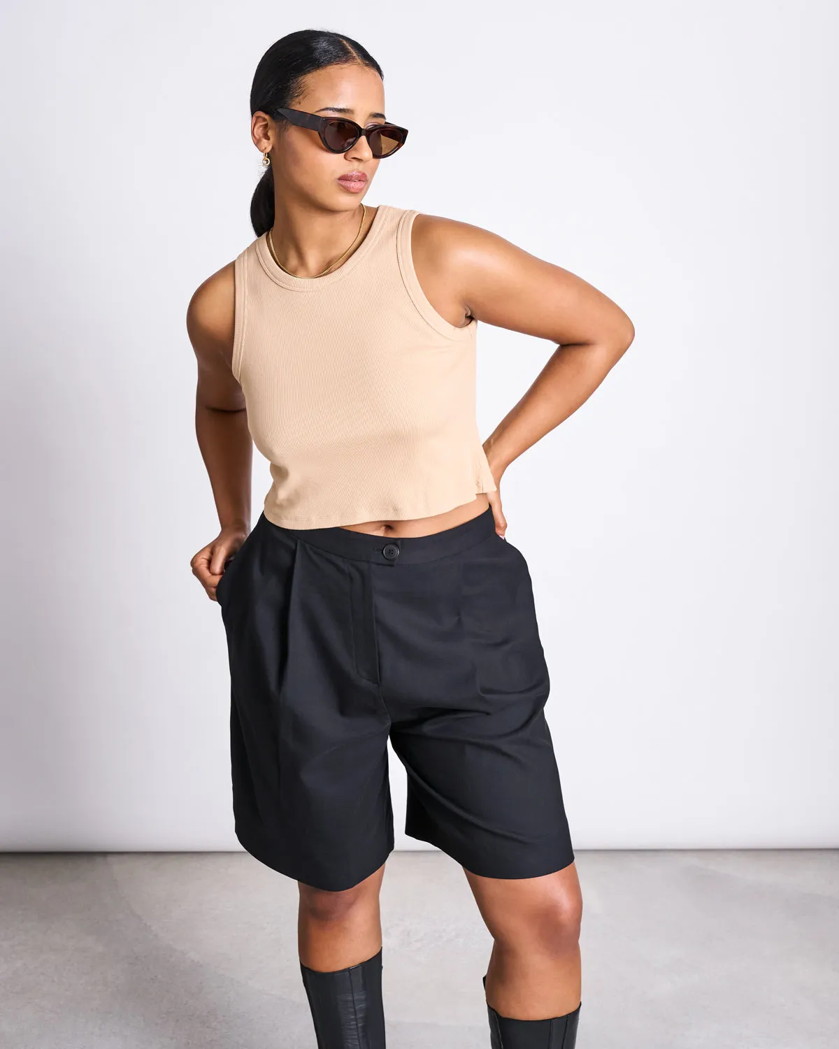 ORGANIC COTTON TANK TOP PORTO CAMEL GOTS sold by JAN 'N JUNE product image thumbnail 2