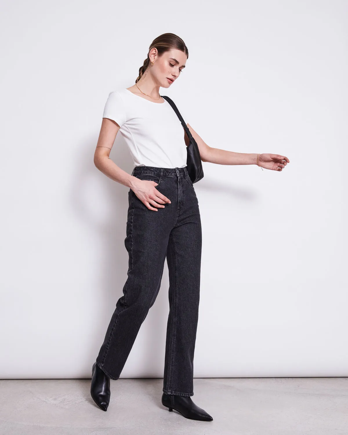 STRAIGHT LEG JEANS ALBA FADED BLACK sold by JAN 'N JUNE product image thumbnail 4