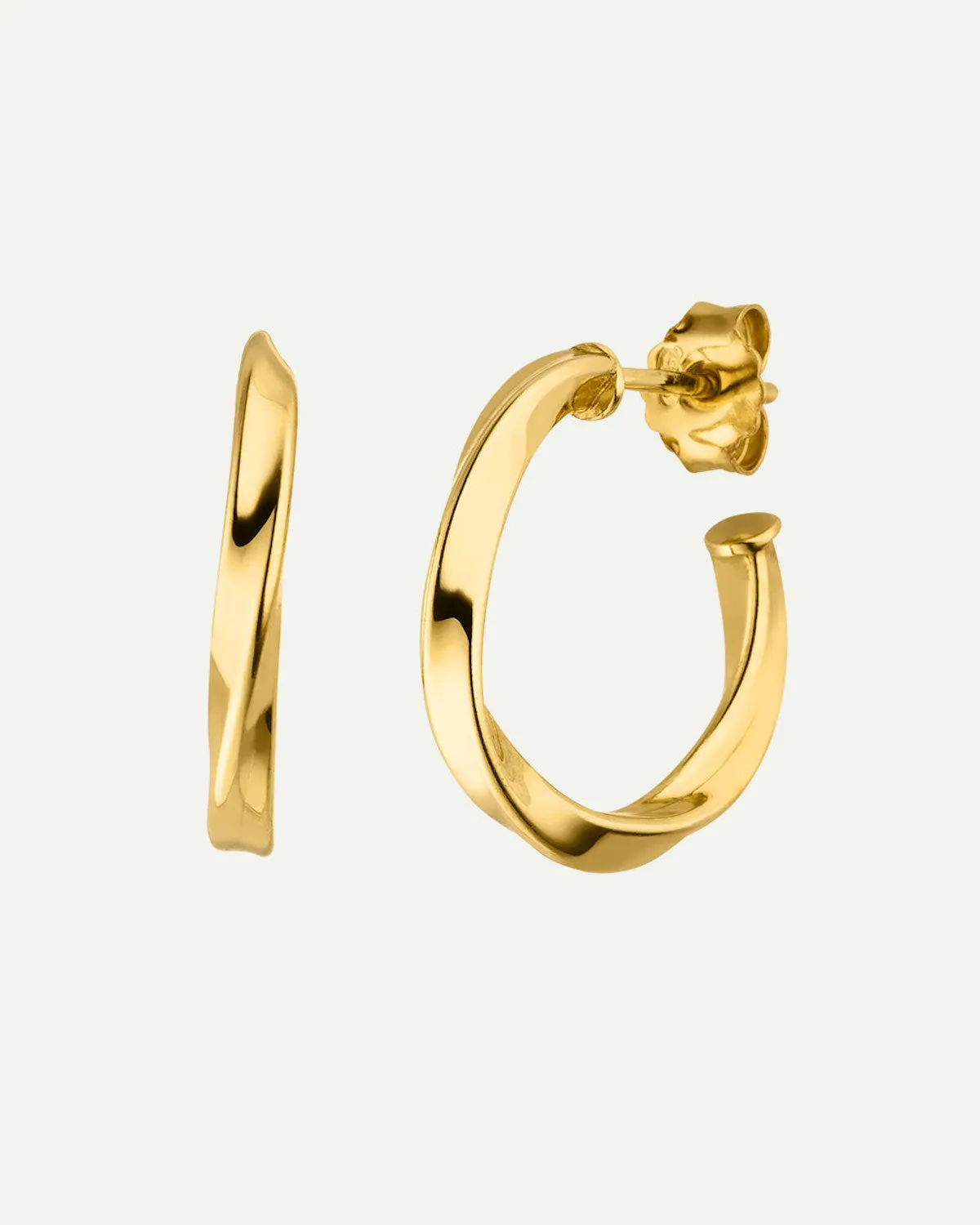 DEAR DARLING BERLIN ELEGANT TWISTED HOOP EARRINGS GOLD sold by JAN 'N JUNE product image thumbnail 4