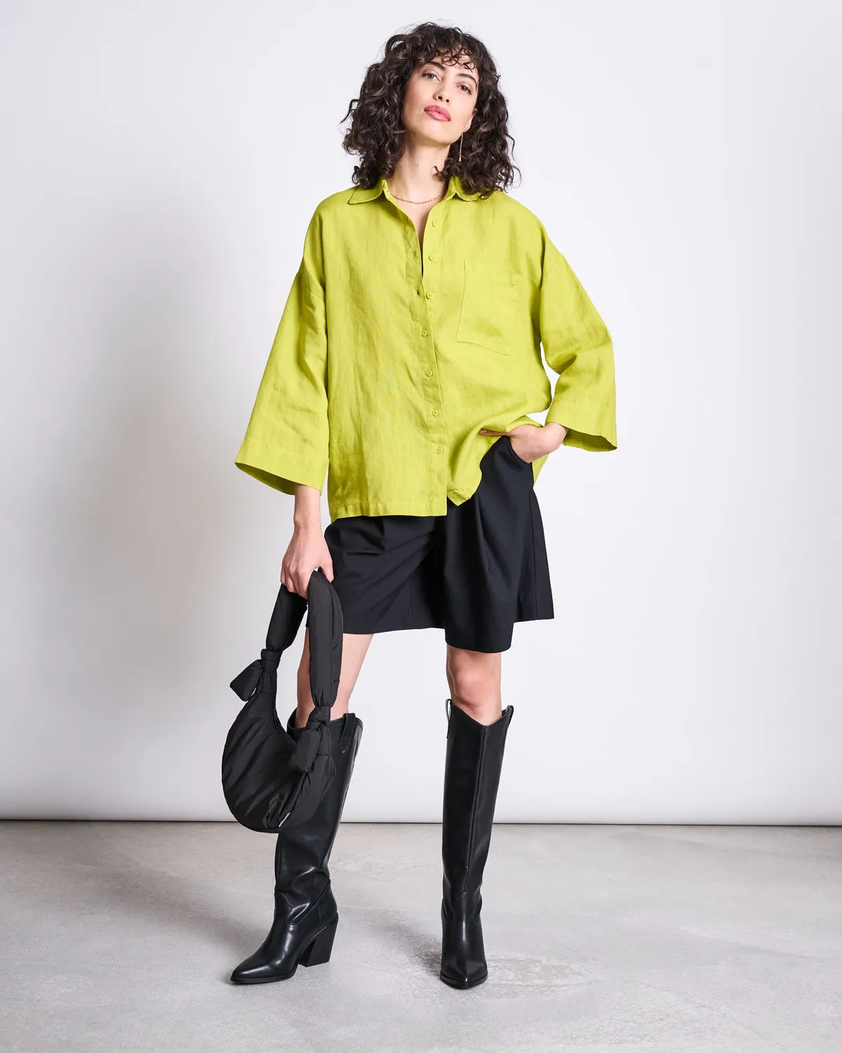 LINEN SHIRT MONS SPROUT sold by JAN 'N JUNE