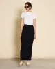 MIDI KNIT SKIRT EBBA BLACK GOTS sold by JAN 'N JUNE