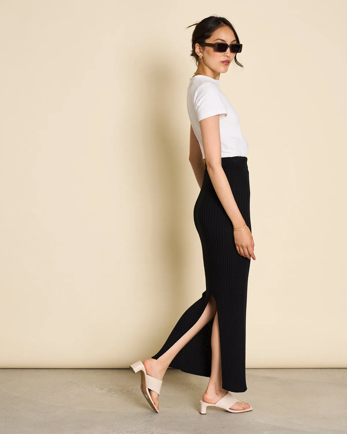 MIDI KNIT SKIRT EBBA BLACK GOTS sold by JAN 'N JUNE product image thumbnail 4