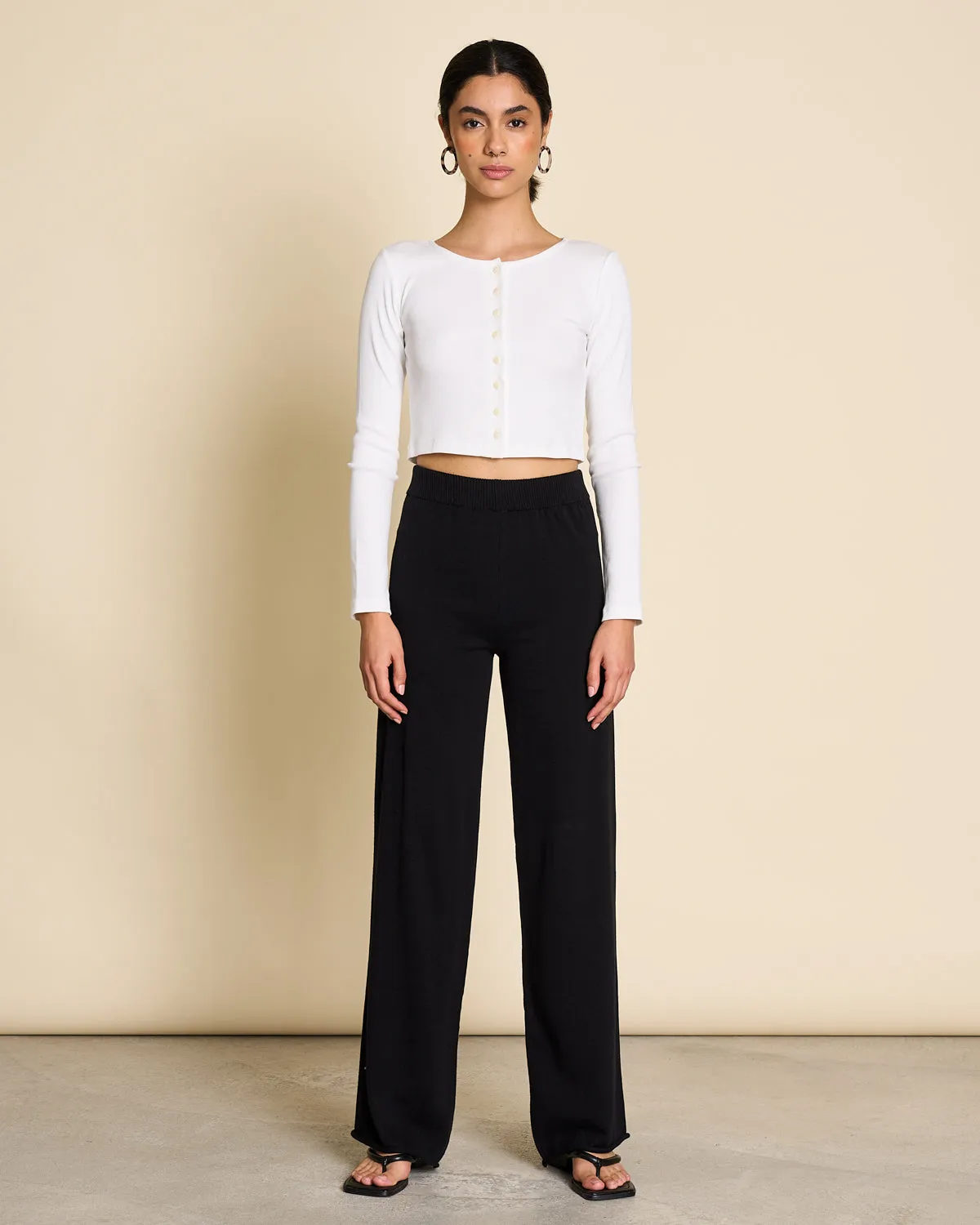 KNIT PANTS ANA BLACK GOTS sold by JAN 'N JUNE product image thumbnail 4