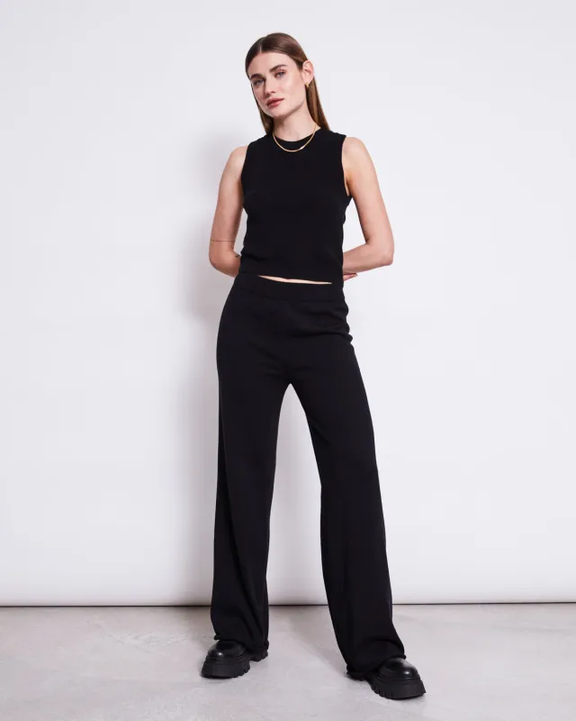 KNIT PANTS ANA BLACK GOTS sold by JAN 'N JUNE