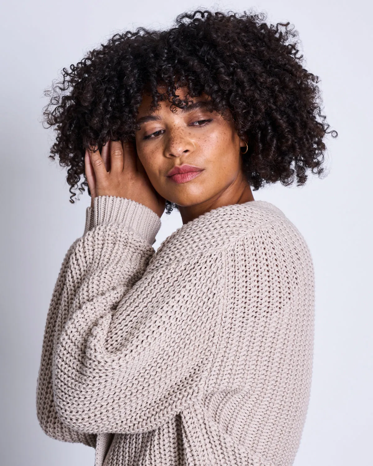 CHUNKY CARDIGAN LENA IVORY GOTS sold by JAN 'N JUNE product image thumbnail 3