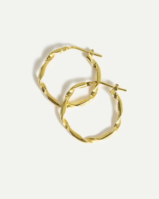 DEAR DARLING BERLIN ELEGANT HOOP EARRINGS GOLD made by JAN 'N JUNE