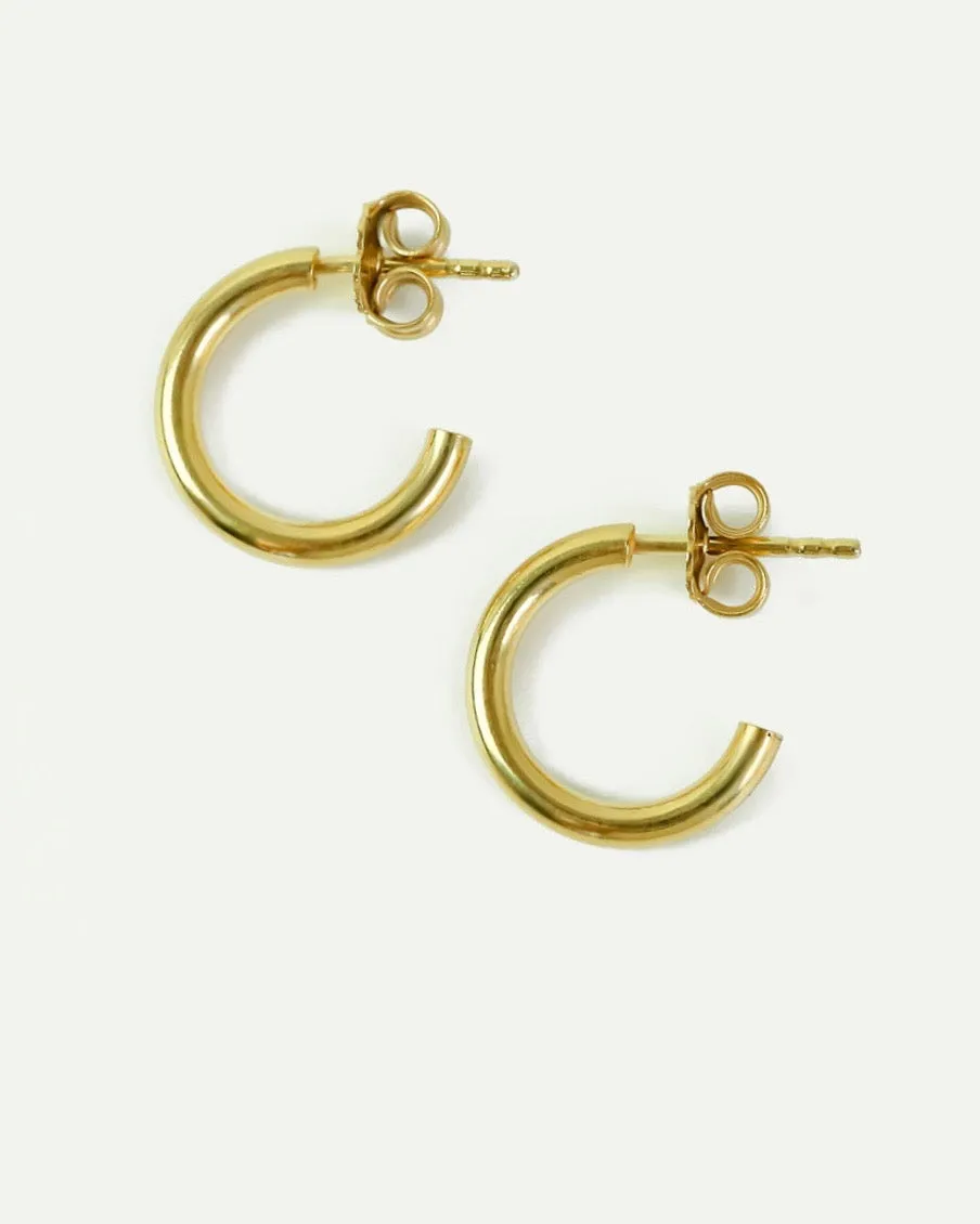DEAR DARLING BERLIN ESSENTIAL HOOP EARRINGS SMALL GOLD sold by JAN 'N JUNE product image thumbnail 3