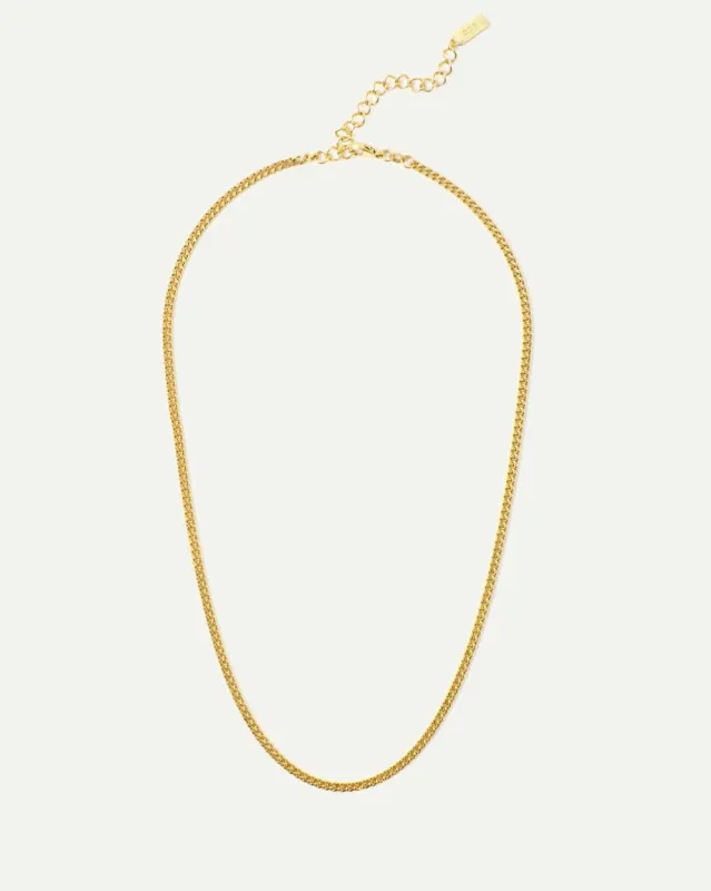 DEAR DARLING BERLIN FINE CURB CHAIN NECKLACE GOLD sold by JAN 'N JUNE