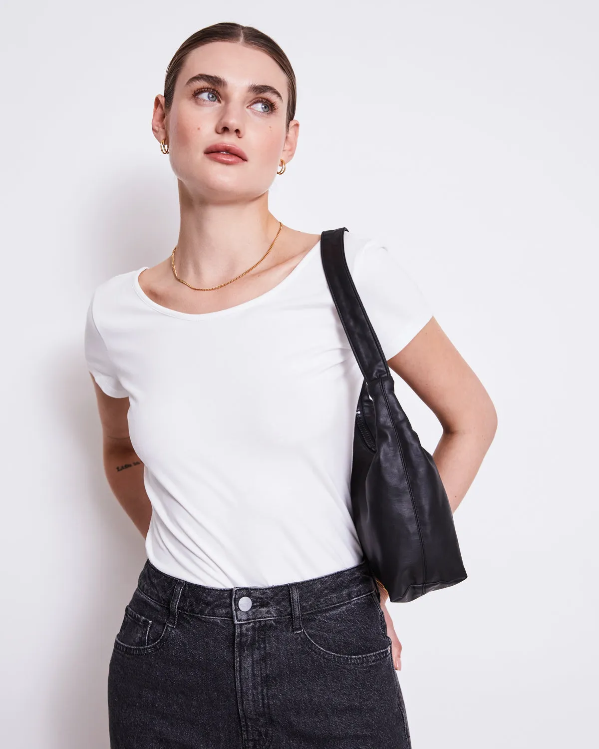 BALLERINA T-SHIRT ALOE WHITE GOTS sold by JAN 'N JUNE