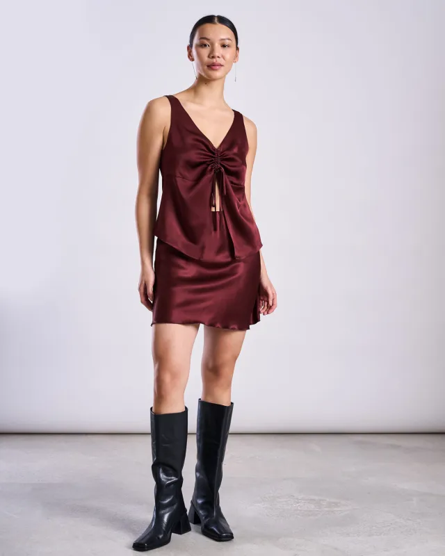 MINI SKIRT SERIN INTENSE RUST made by JAN 'N JUNE