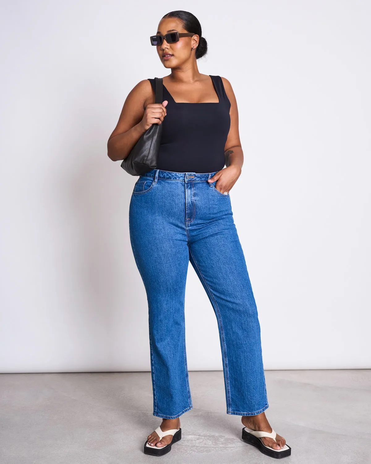 STRAIGHT LEG JEANS ALBA MID BLUE sold by JAN 'N JUNE product image thumbnail 4