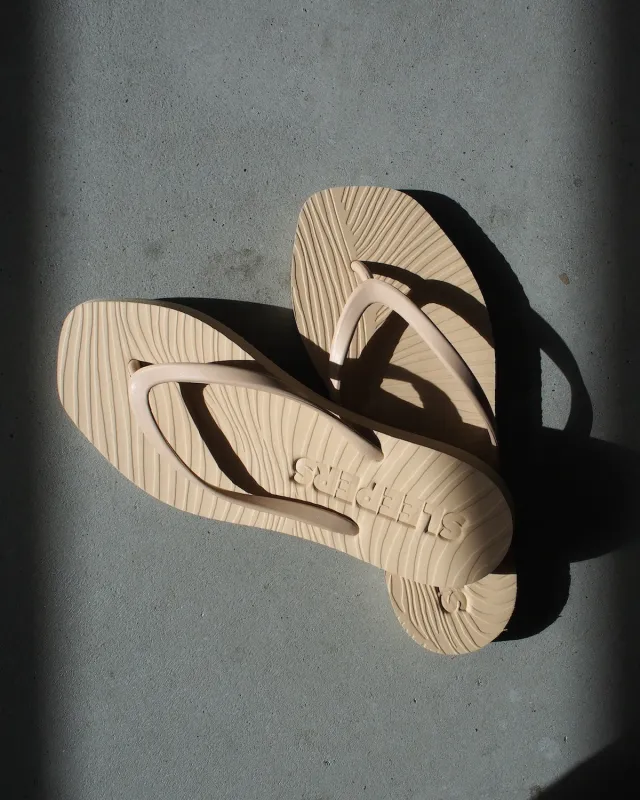SLEEPERS TAPERED FLIP FLOPS BEIGE sold by JAN 'N JUNE