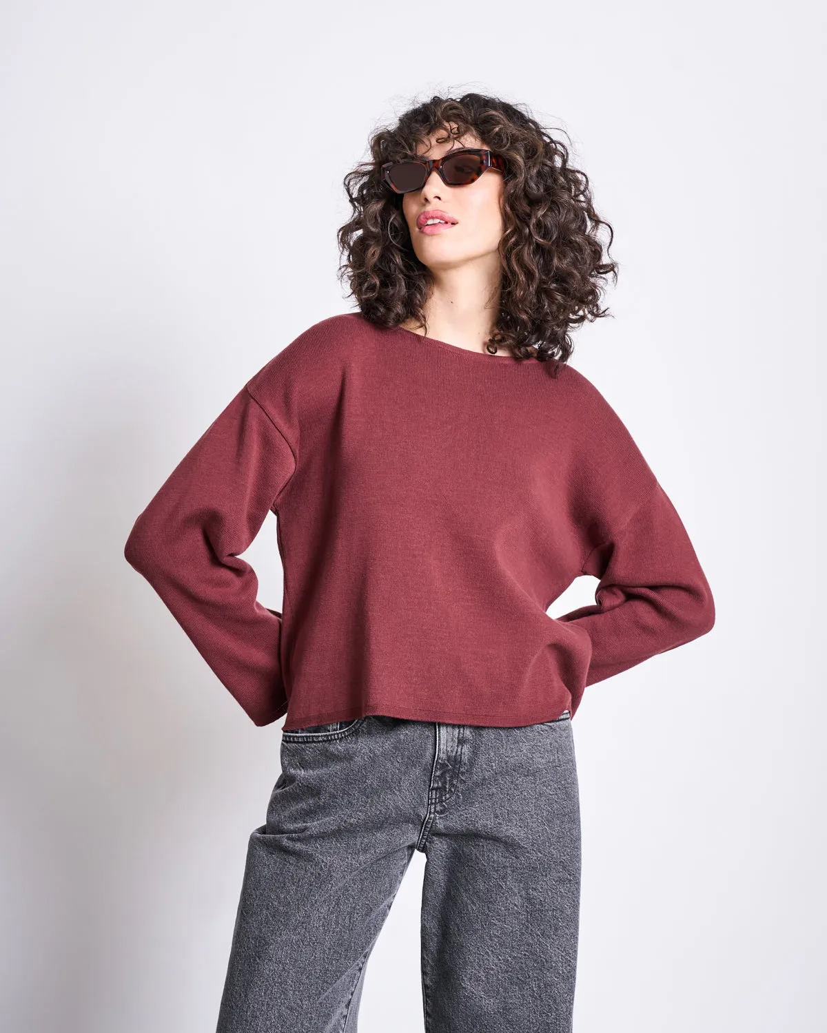 LIGHT KNIT JUMPER WILLIAMSBURG INTENSE RUST GOTS sold by JAN 'N JUNE product image thumbnail 2