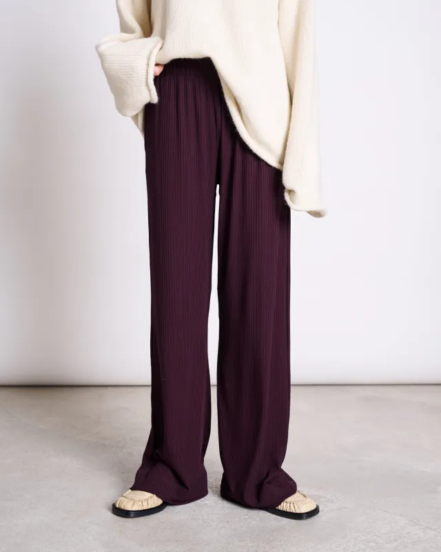 TENCEL™ LYOCELL RIB PANTS SMILLA CHERRY LACQUER sold by JAN 'N JUNE