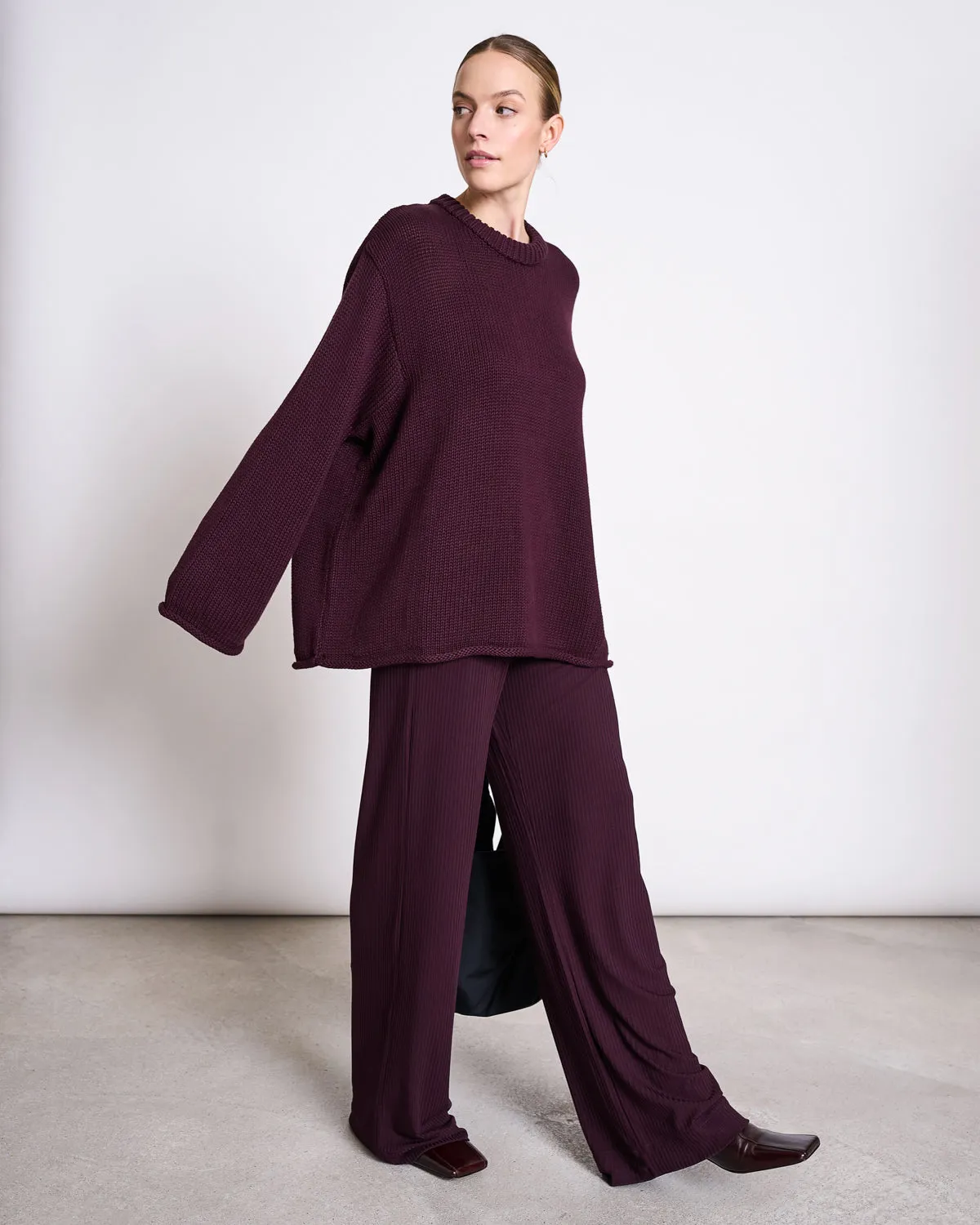 TENCEL™ LYOCELL RIB PANTS SMILLA CHERRY LACQUER sold by JAN 'N JUNE product image thumbnail 5