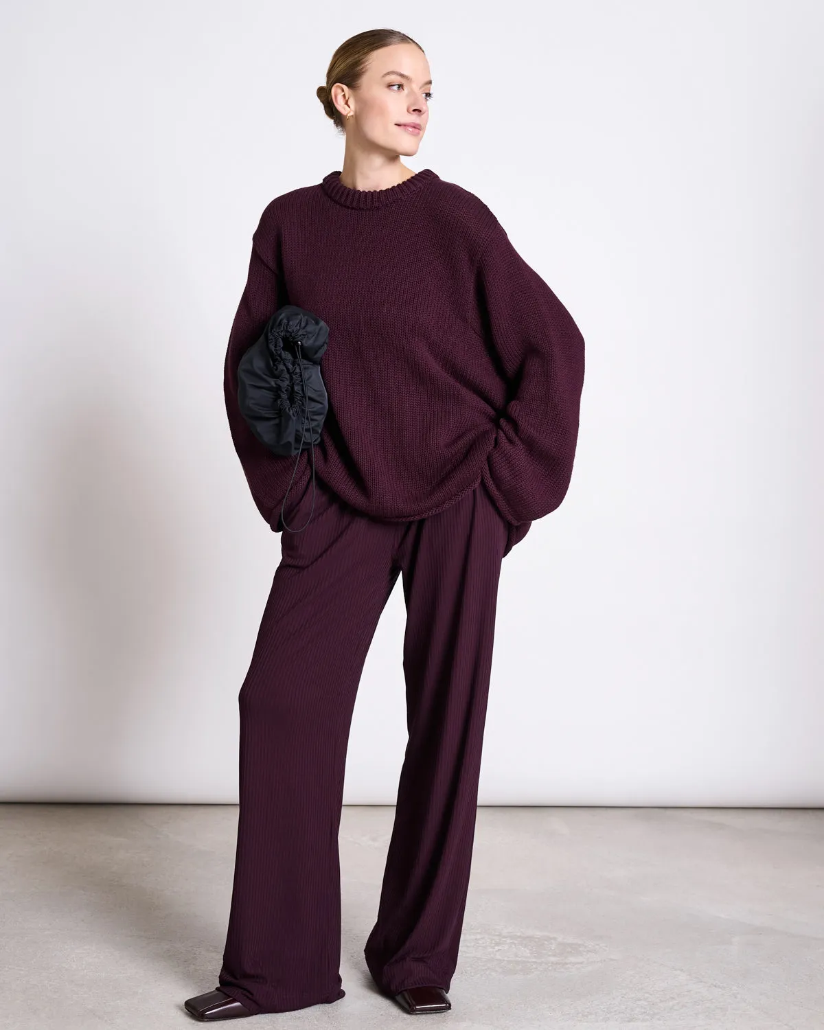 TENCEL™ LYOCELL RIB PANTS SMILLA CHERRY LACQUER sold by JAN 'N JUNE product image thumbnail 4