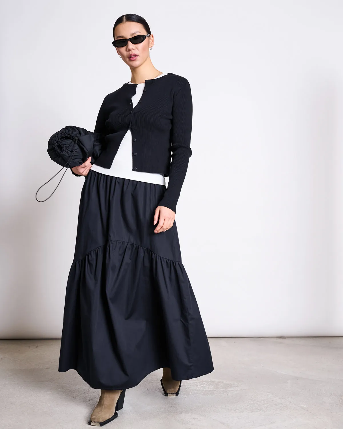 TIERED MAXI SKIRT ALCA BLACK sold by JAN 'N JUNE product image thumbnail 2