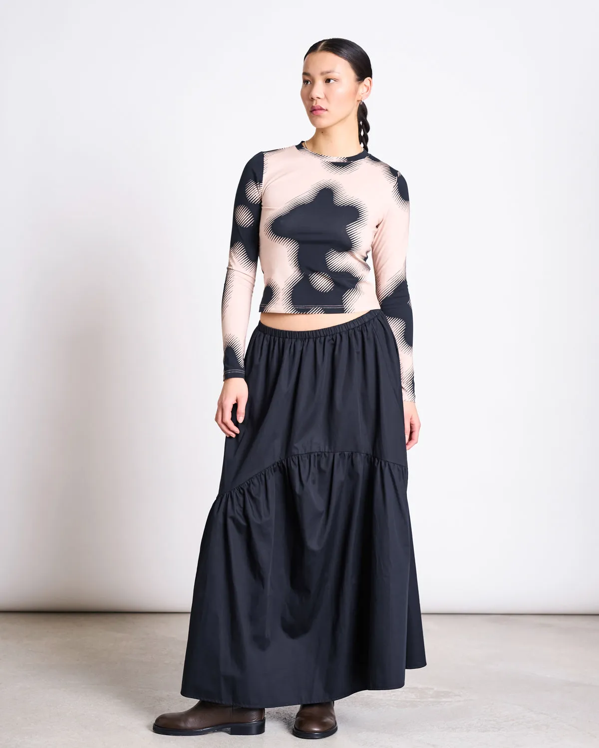 TIERED MAXI SKIRT ALCA BLACK sold by JAN 'N JUNE product image thumbnail 5