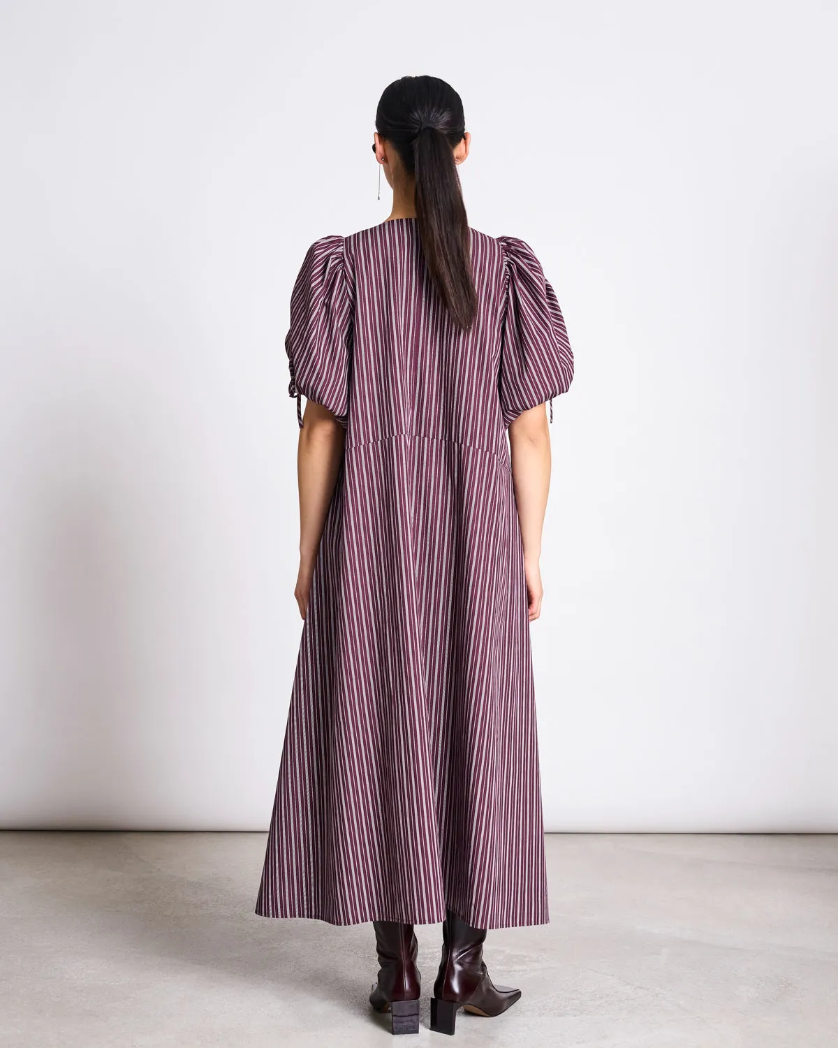 MAXI DRESS DANS CHERRY LACQUER WHITE STRIPED sold by JAN 'N JUNE product image thumbnail 5