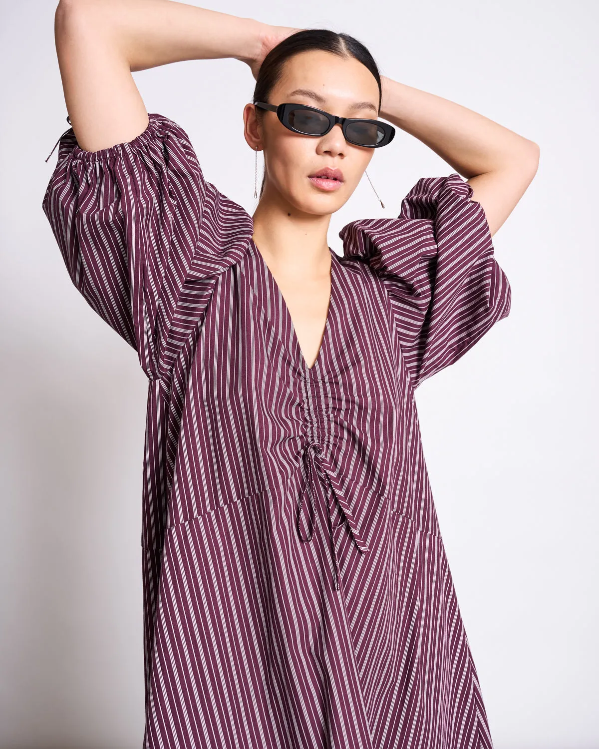 MAXI DRESS DANS CHERRY LACQUER WHITE STRIPED sold by JAN 'N JUNE product image thumbnail 2