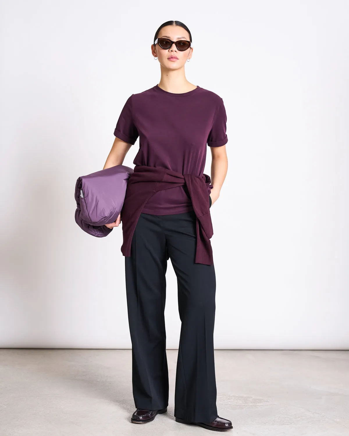 BRUSHED T-SHIRT BOY CHERRY LACQUER GOTS sold by JAN 'N JUNE