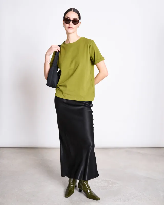 BRUSHED T-SHIRT BOY WOODY OLIVE GOTS sold by JAN 'N JUNE