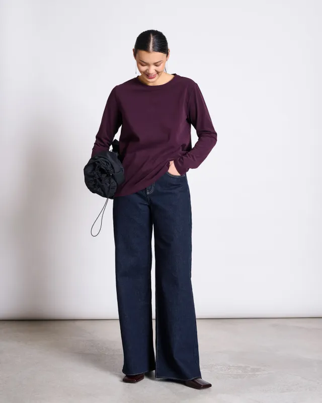 BRUSHED LONGSLEEVE BOY CHERRY LACQUER GOTS sold by JAN 'N JUNE